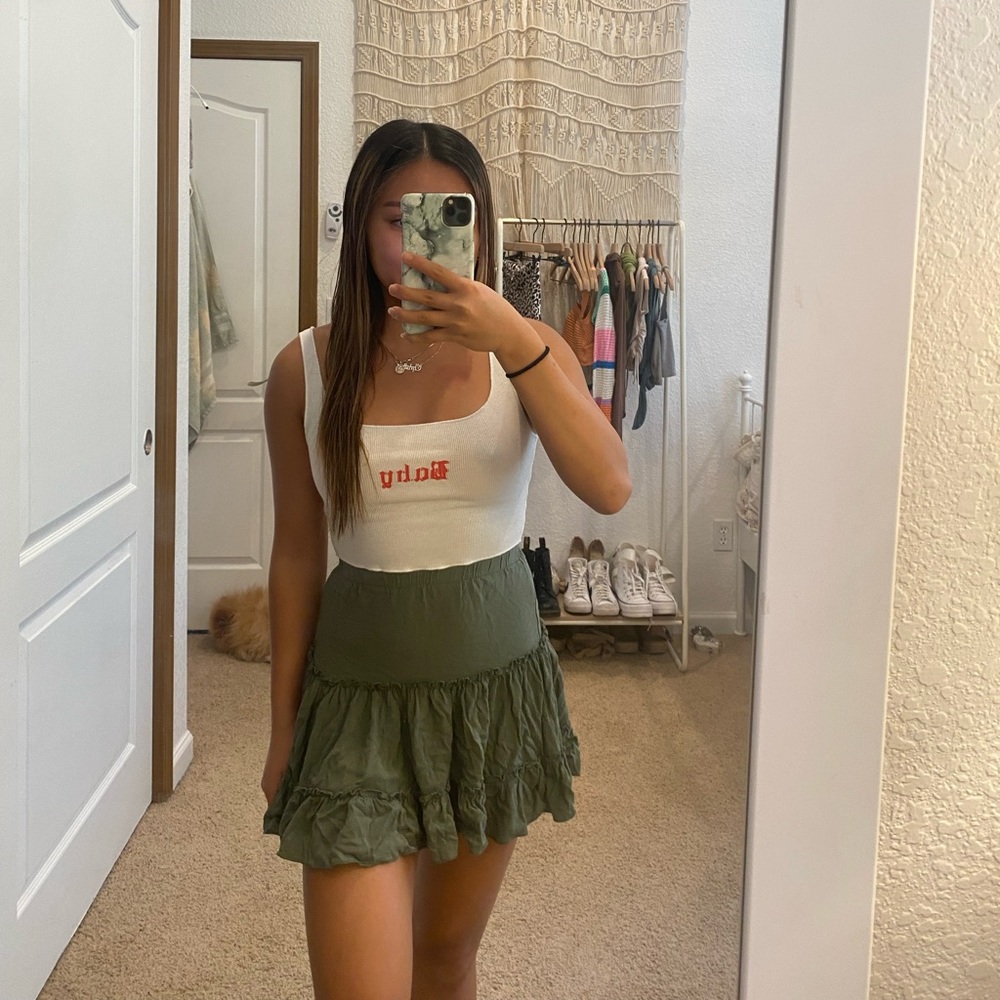 Princess Polly Green Skirt